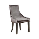 Mindy Upholstered Demi Wing Chairs Grey (Set Of 2) - Ella Furniture