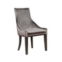 Mindy Upholstered Demi Wing Chairs Grey (Set Of 2) - Ella Furniture