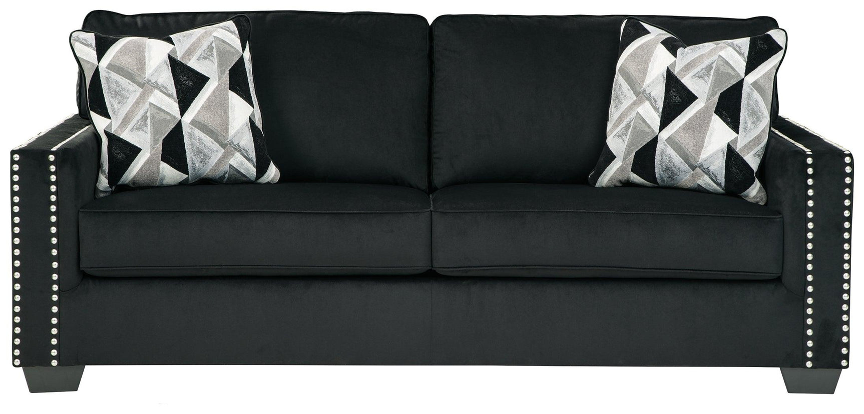 Gleston Onyx Velvet Sofa - Ella Furniture