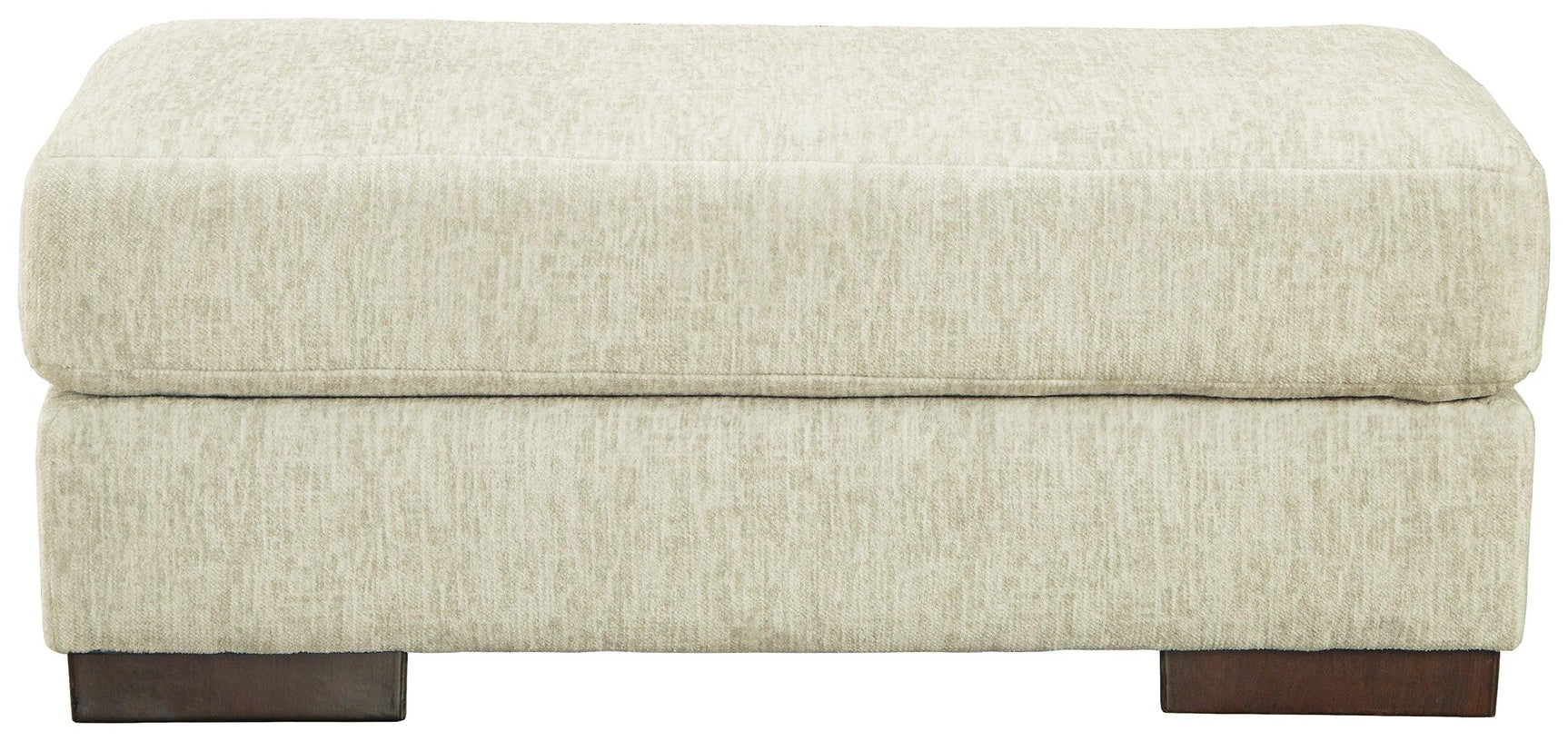 Caretti Parchment Velvet Ottoman - Ella Furniture