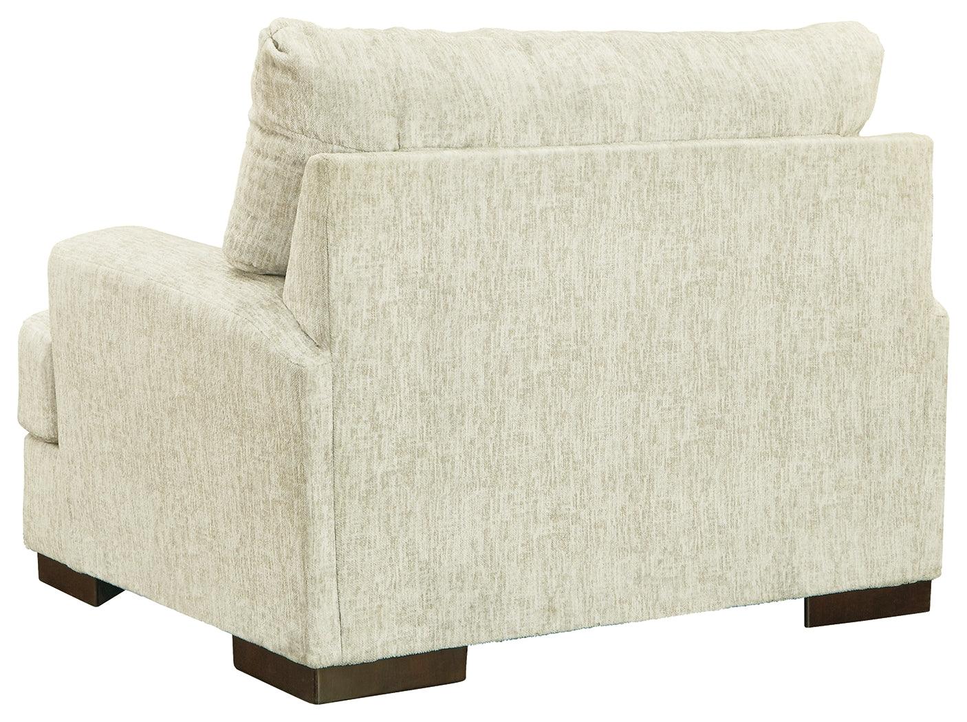 Caretti Parchment Velvet Oversized Chair - Ella Furniture