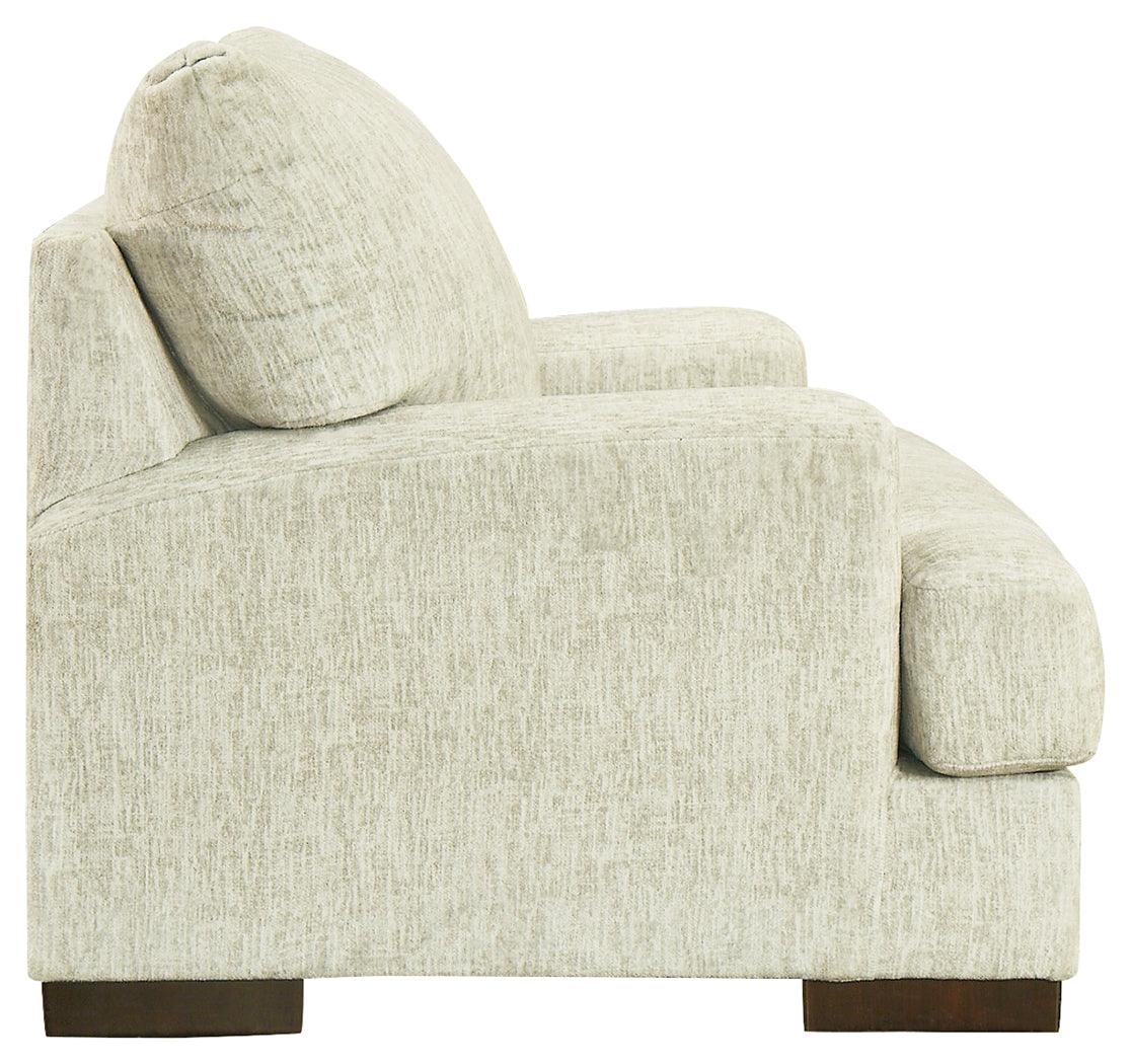 Caretti Parchment Velvet Oversized Chair - Ella Furniture