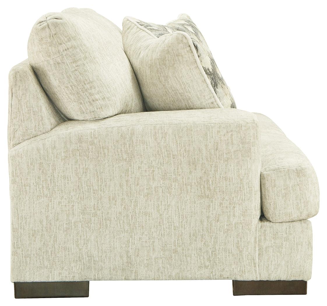 Caretti Parchment Velvet Loveseat - Ella Furniture