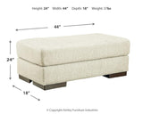 Caretti Parchment Velvet Ottoman - Ella Furniture