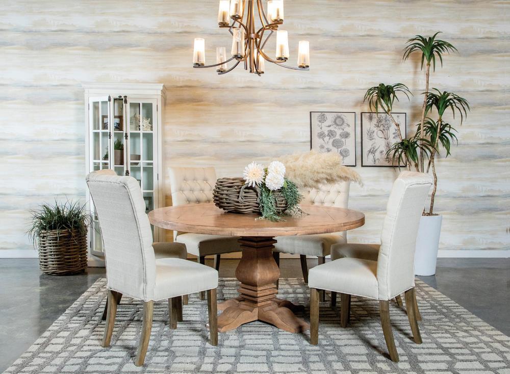 Douglas Tufted Back Dining Chairs Vineyard Oak (Set Of 2) - Ella Furniture