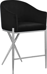 Xavier Black Counter Stool - Ella Furniture