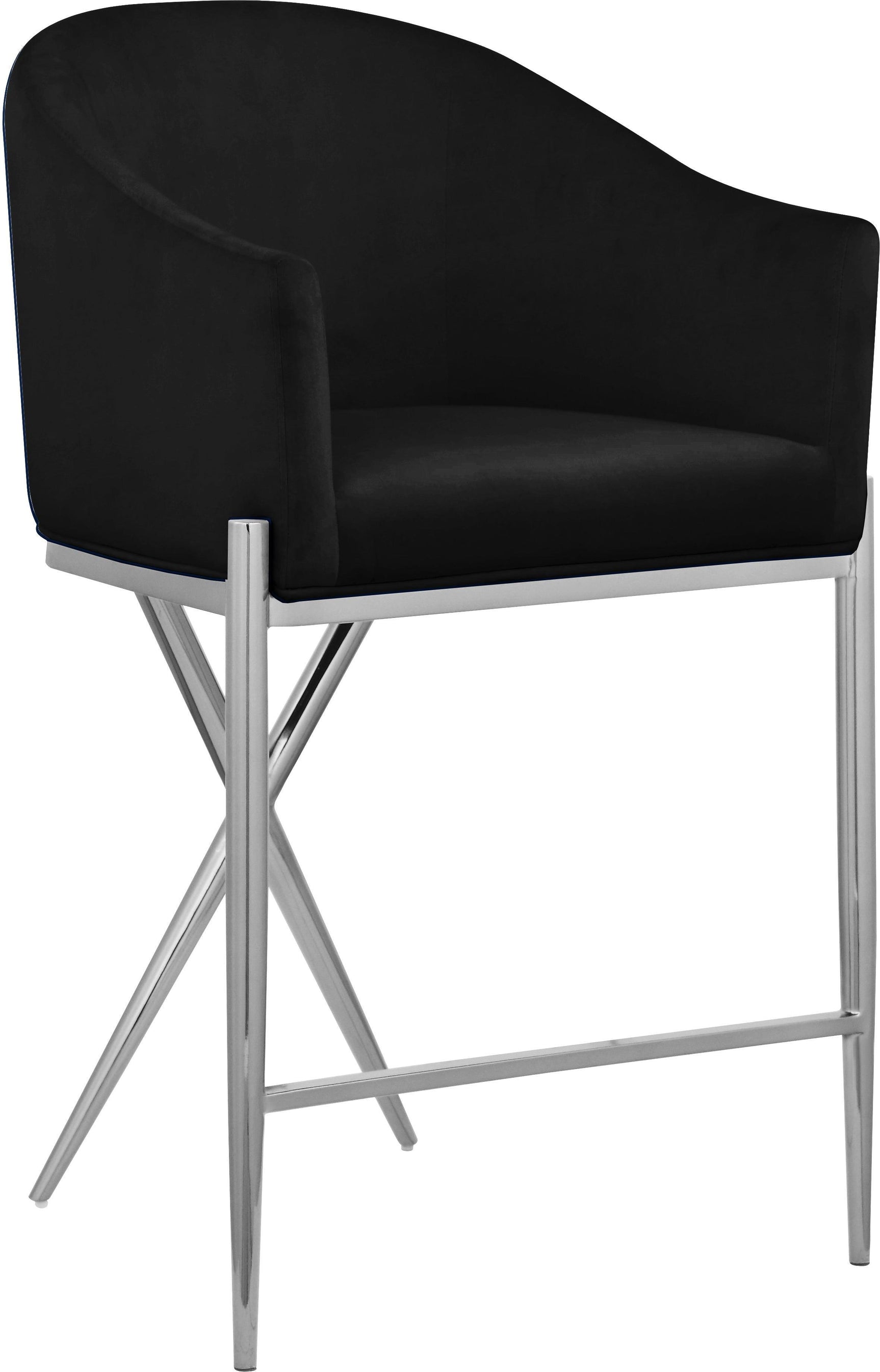 Xavier Black Counter Stool - Ella Furniture