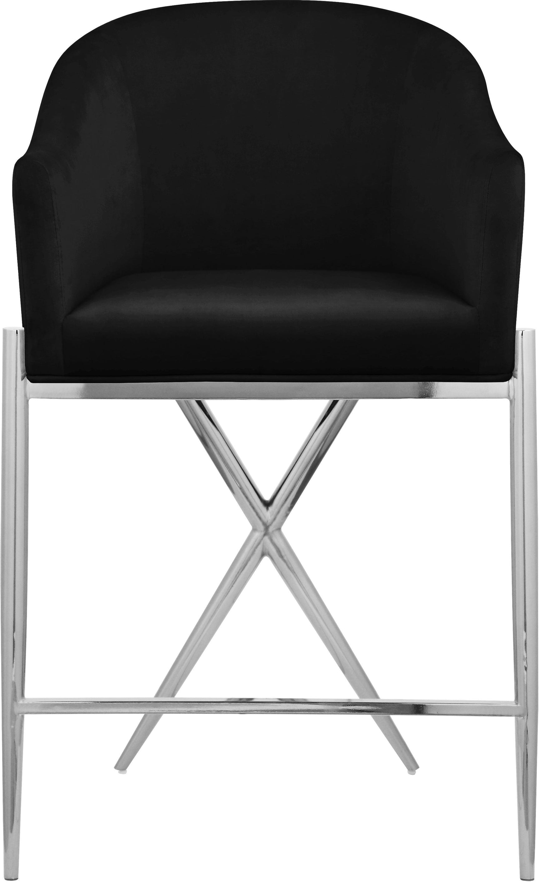 Xavier Black Counter Stool - Ella Furniture