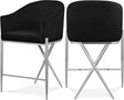 Xavier Black Counter Stool - Ella Furniture