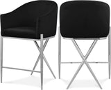 Xavier Black Counter Stool - Ella Furniture