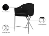 Xavier Black Counter Stool - Ella Furniture
