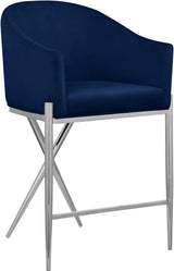 Xavier Blue Counter Stool - Ella Furniture