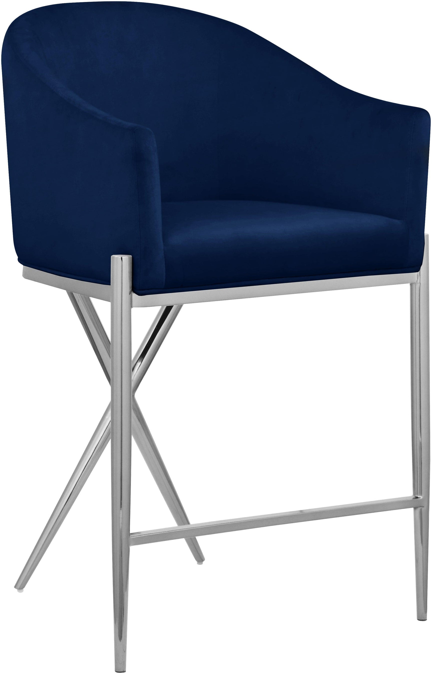 Xavier Blue Counter Stool - Ella Furniture
