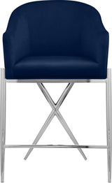 Xavier Blue Counter Stool - Ella Furniture