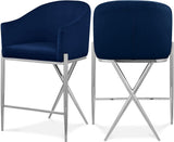 Xavier Blue Counter Stool - Ella Furniture