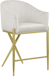 Xavier Cream Counter Stool - Ella Furniture