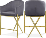 Xavier Grey Counter Stool 867Grey-c - Ella Furniture