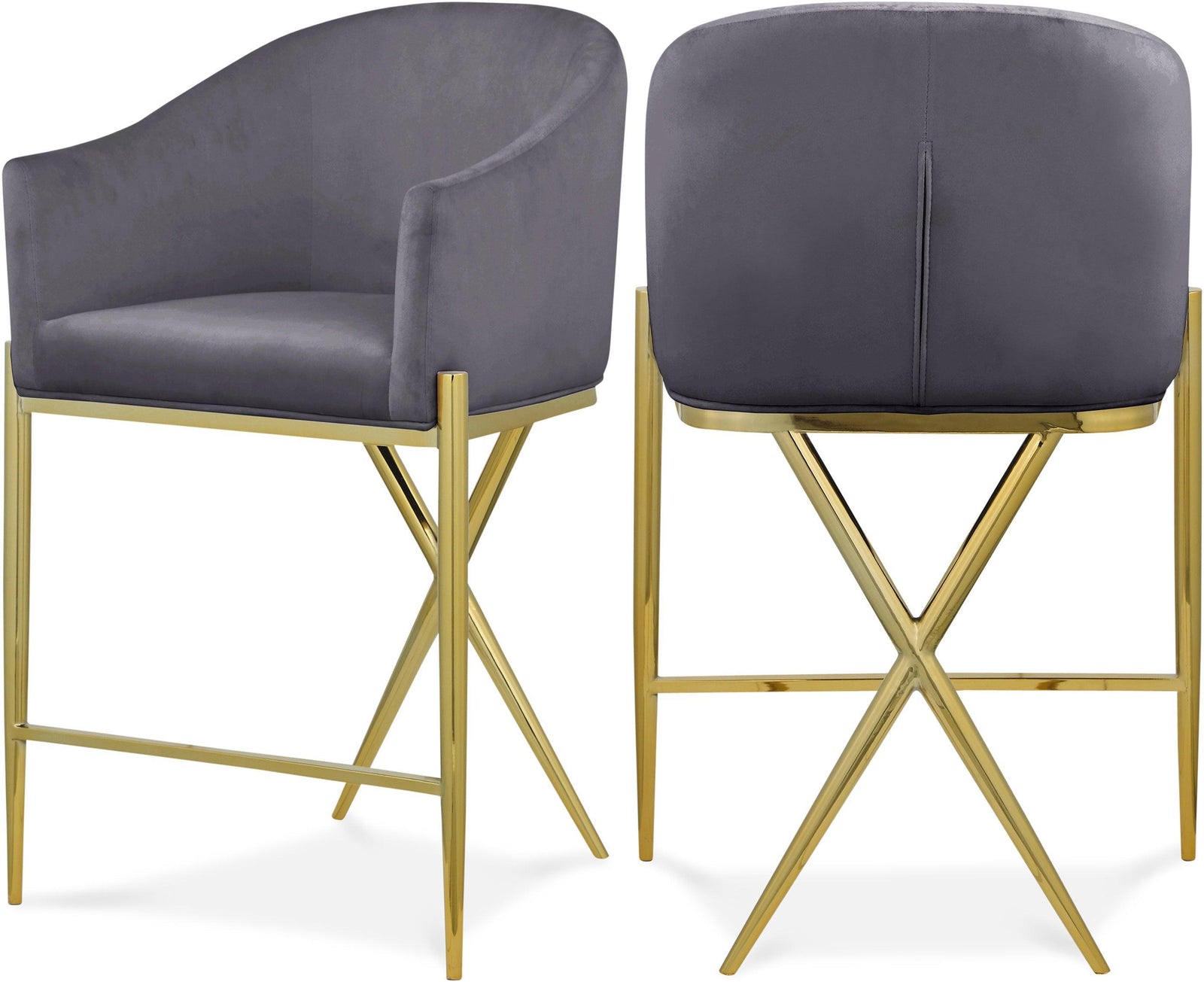Xavier Grey Counter Stool 867Grey-c - Ella Furniture