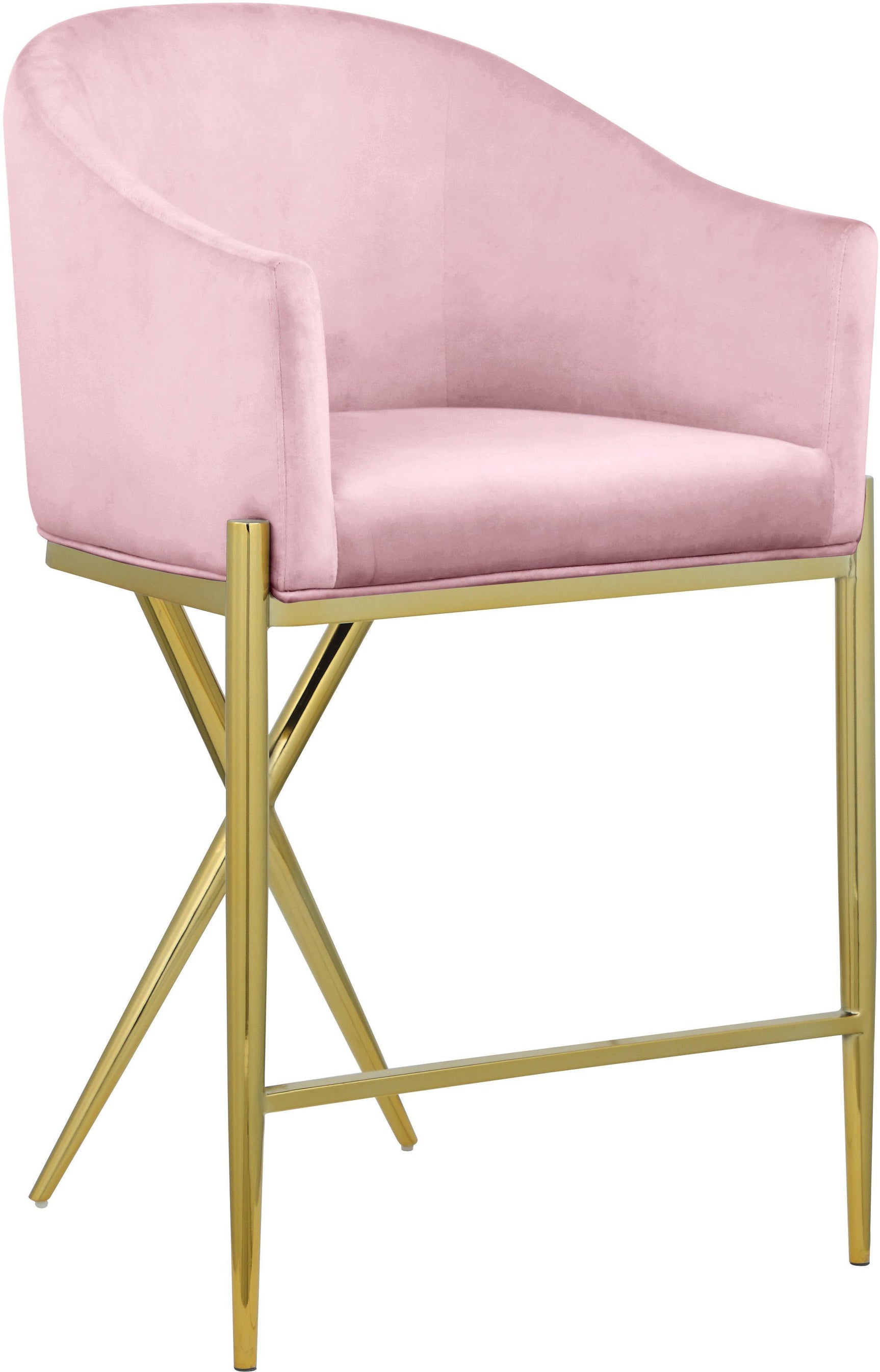 Xavier Pink Counter Stool - Ella Furniture
