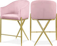 Xavier Pink Counter Stool - Ella Furniture