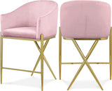 Xavier Pink Counter Stool - Ella Furniture