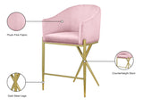 Xavier Pink Counter Stool - Ella Furniture
