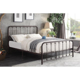 Larkspur Dark Bronze Finish Modern Traditional Full Platform Bed With Metal Frame - Ella Furniture