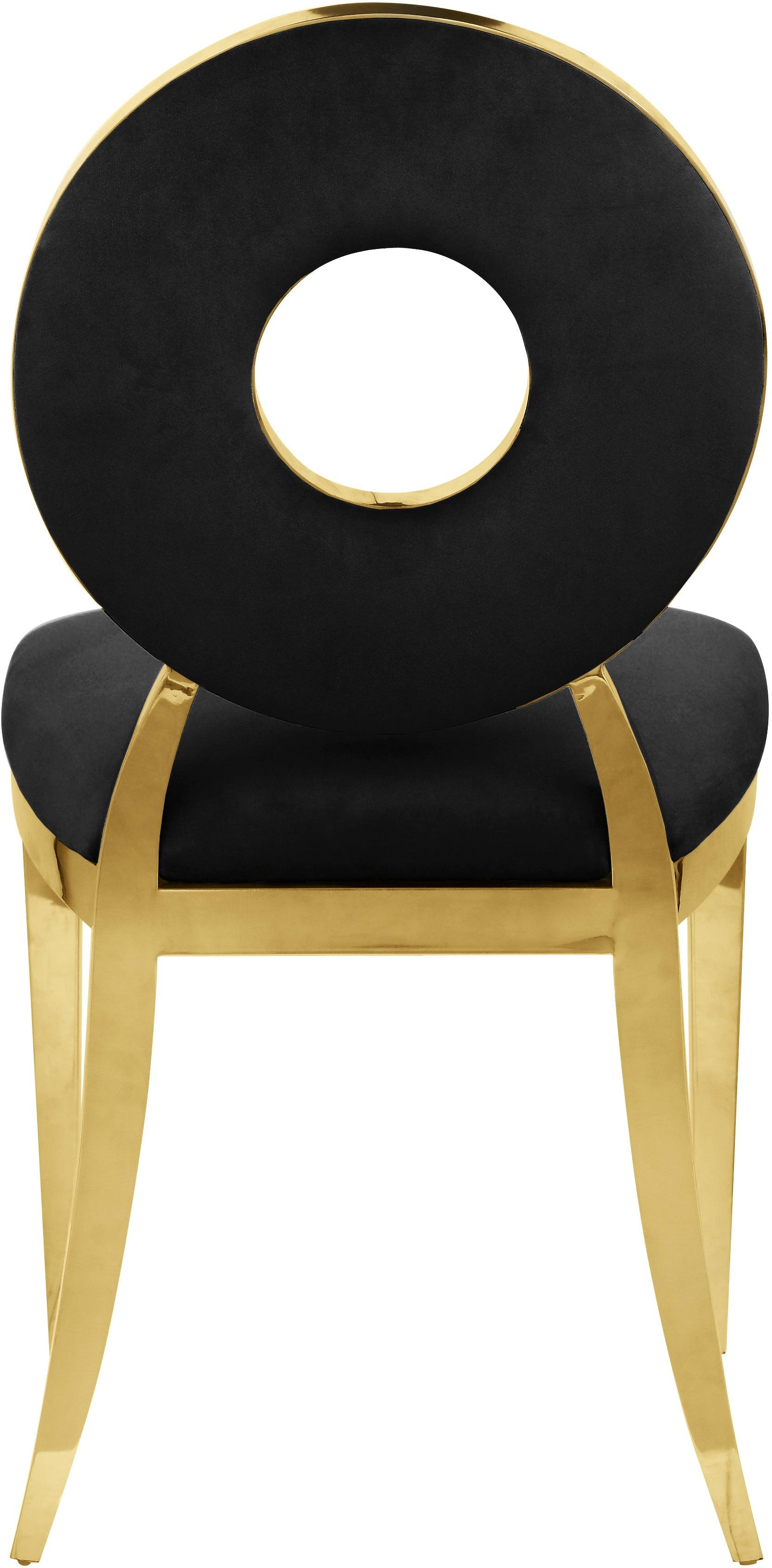 Carousel Black Velvet Dining Chair - Ella Furniture