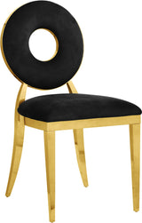 Carousel Black Velvet Dining Chair - Ella Furniture