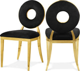 Carousel Black Velvet Dining Chair - Ella Furniture