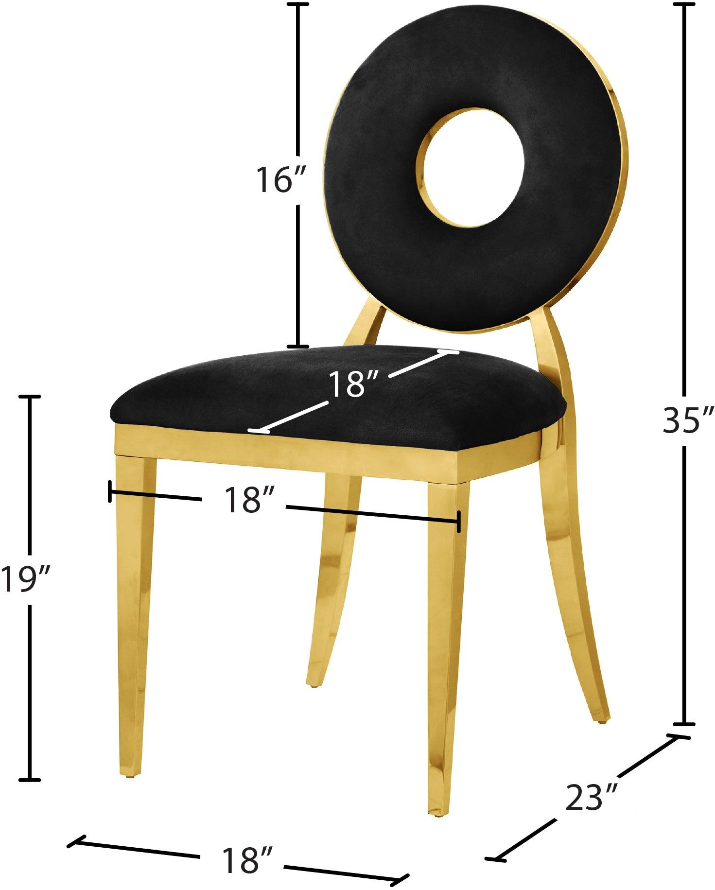 Carousel Black Velvet Dining Chair - Ella Furniture