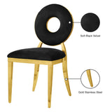 Carousel Black Velvet Dining Chair - Ella Furniture