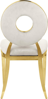 Carousel Cream Velvet Dining Chair - Ella Furniture