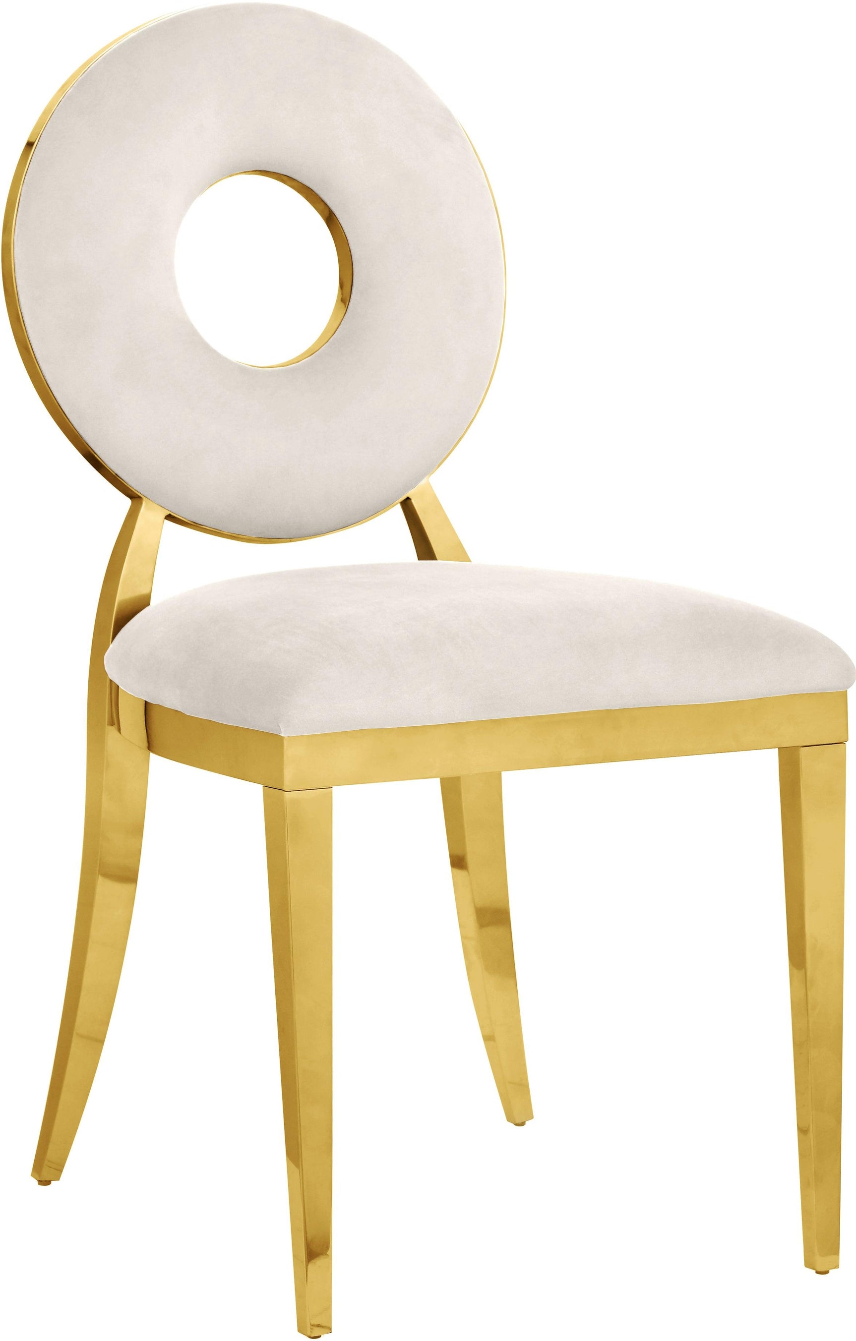 Carousel Cream Velvet Dining Chair - Ella Furniture