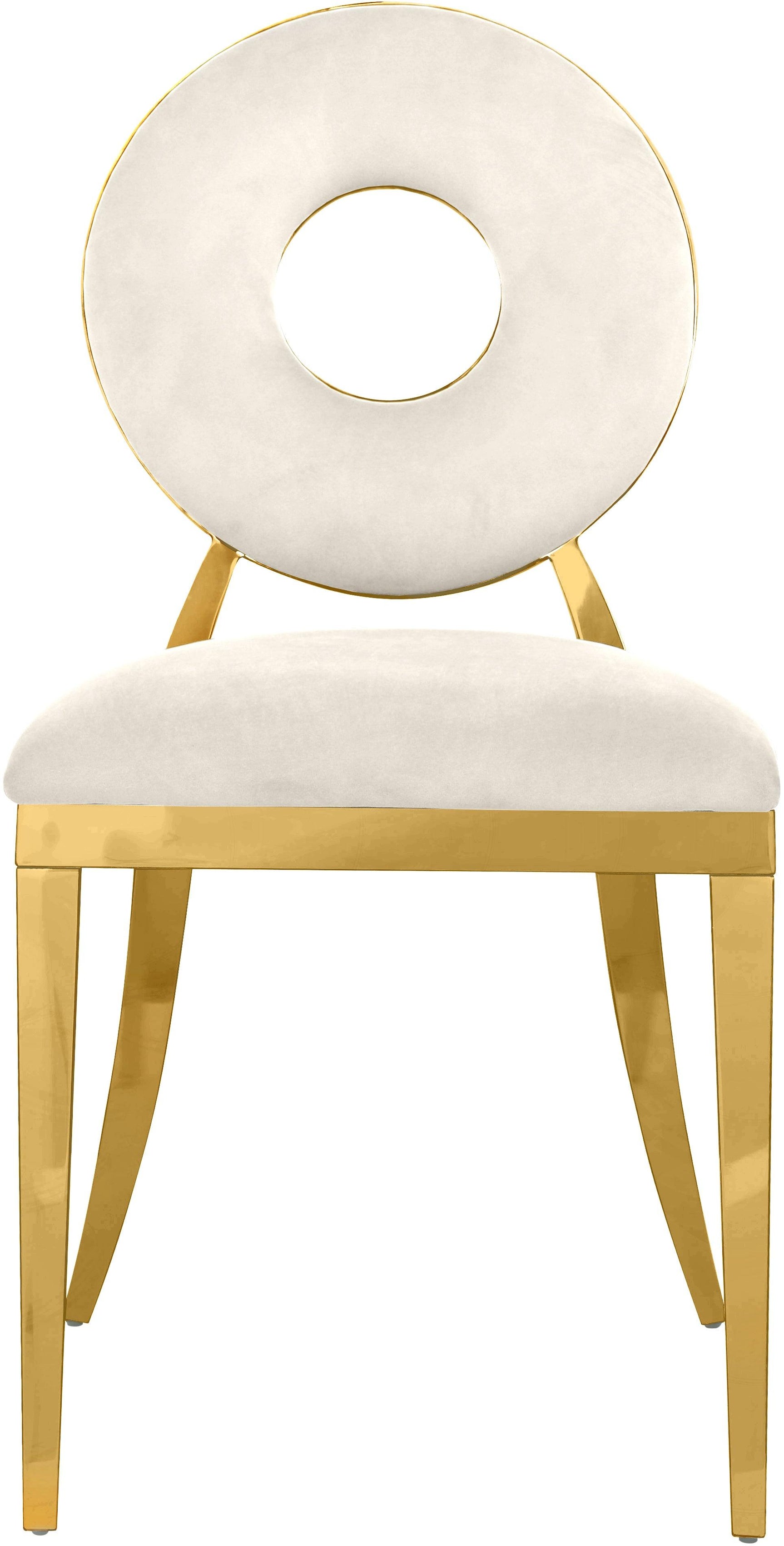 Carousel Cream Velvet Dining Chair - Ella Furniture