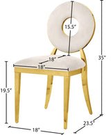 Carousel Cream Velvet Dining Chair - Ella Furniture