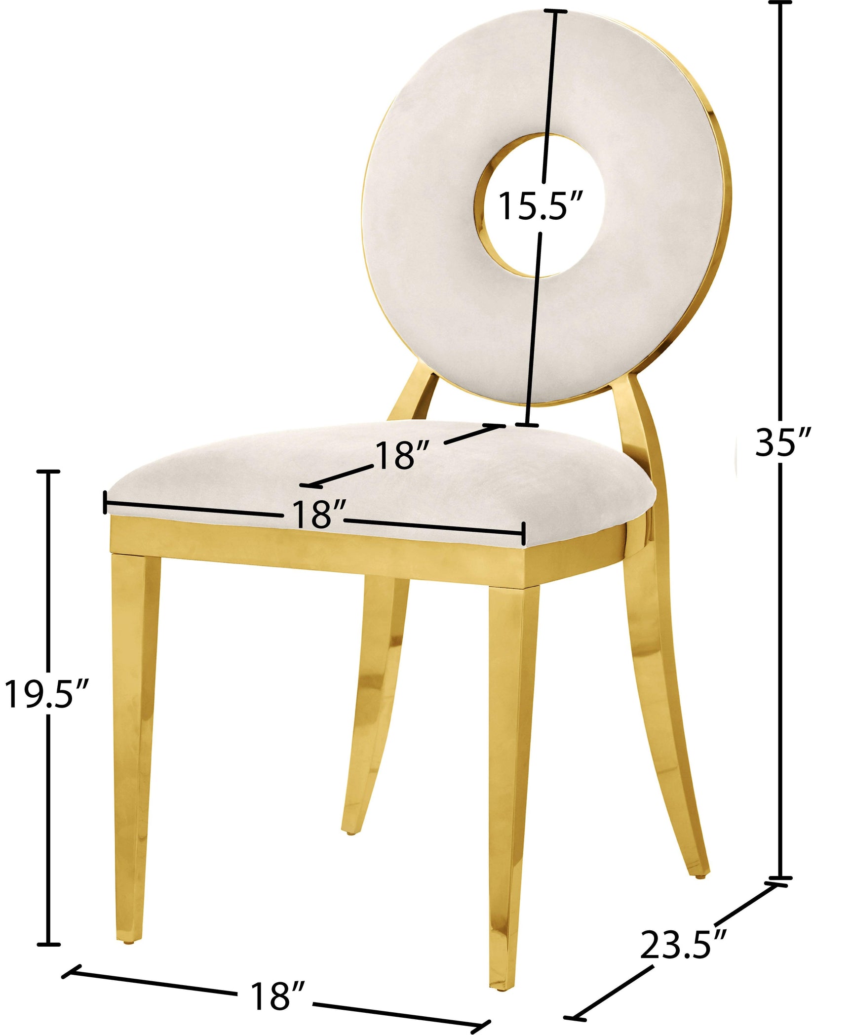 Carousel Cream Velvet Dining Chair - Ella Furniture