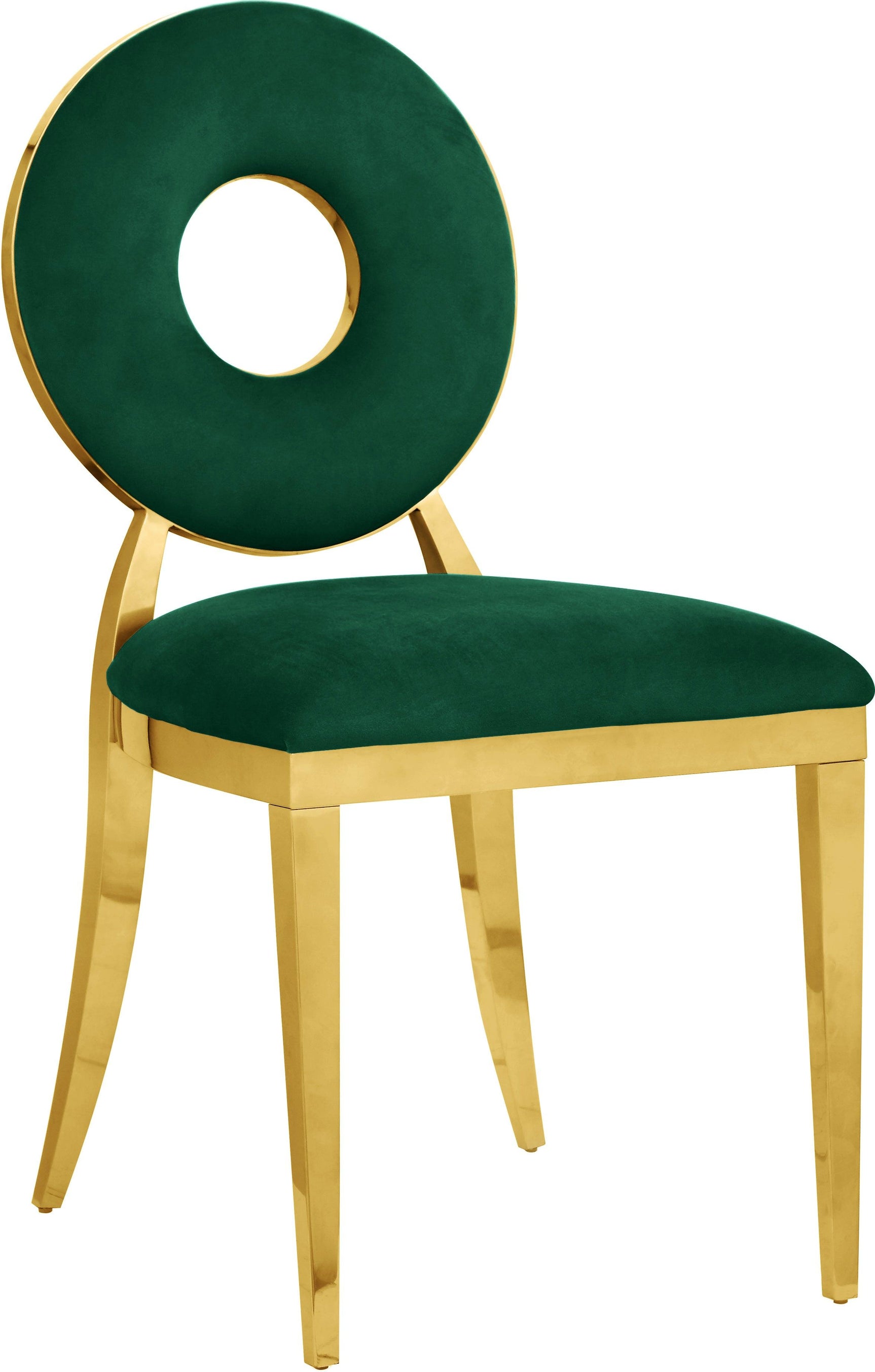 Carousel Green Velvet Dining Chair - Ella Furniture