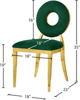 Carousel Green Velvet Dining Chair - Ella Furniture