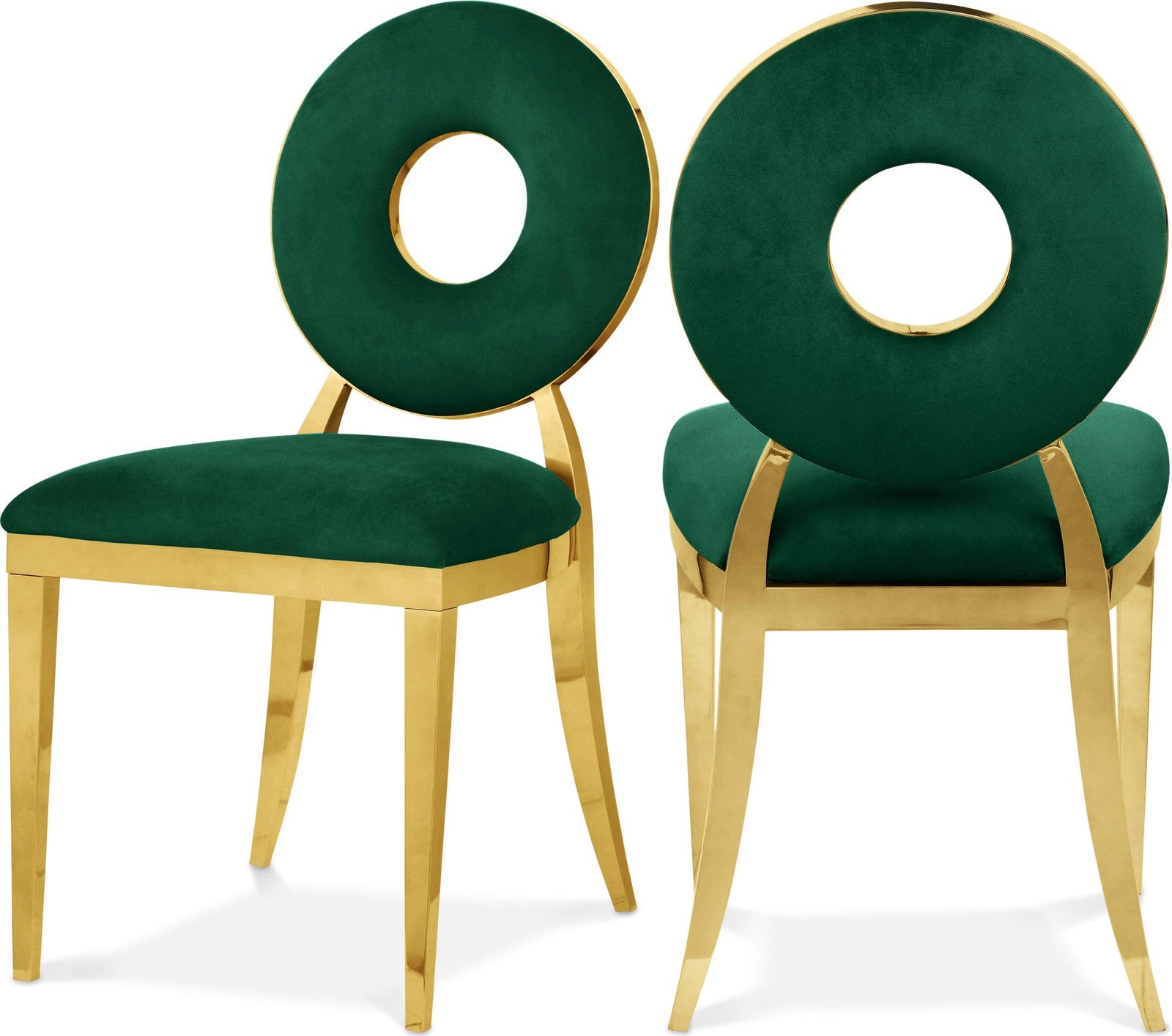 Carousel Green Velvet Dining Chair - Ella Furniture