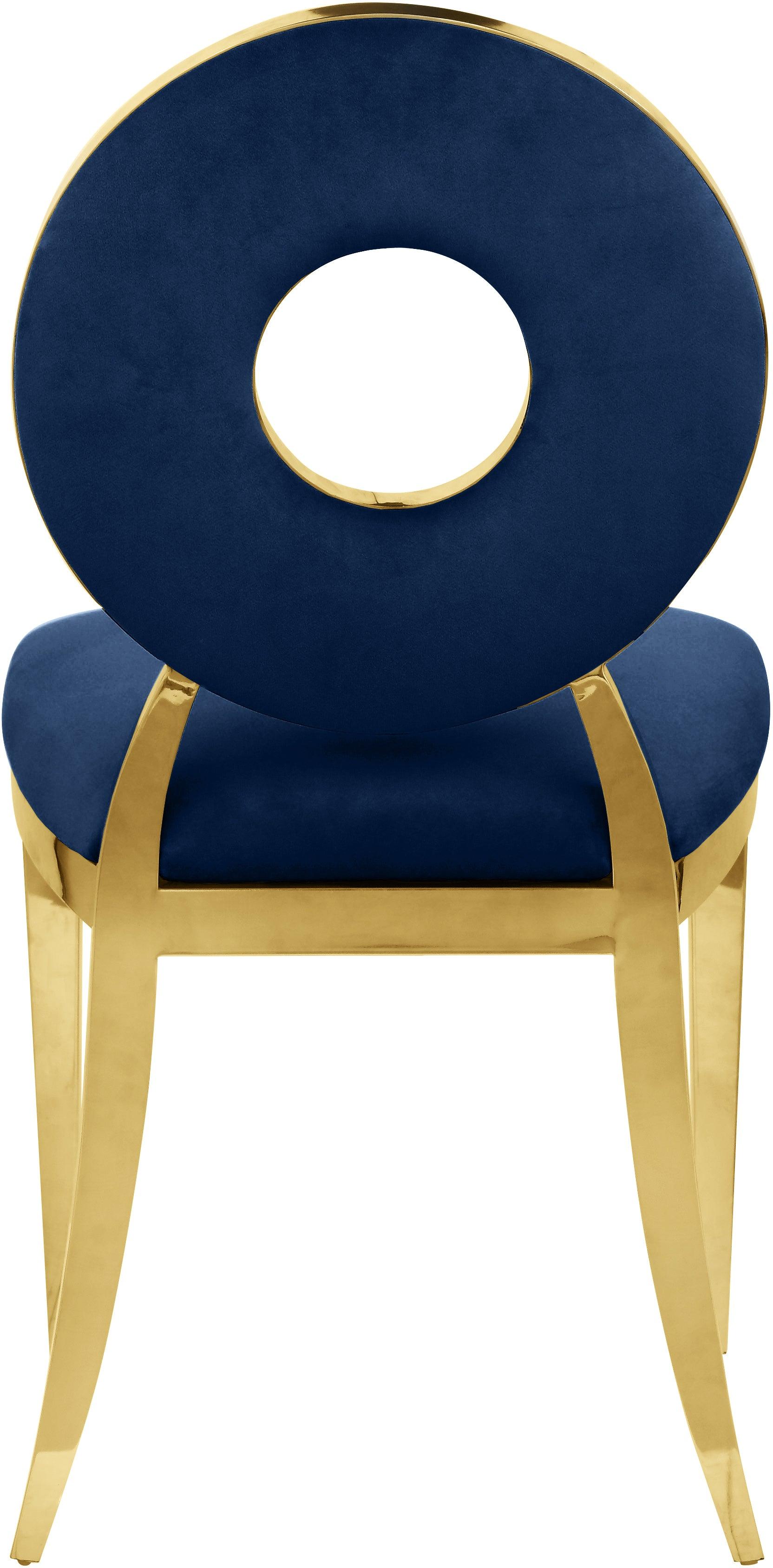 Carousel Blue Velvet Dining Chair - Ella Furniture