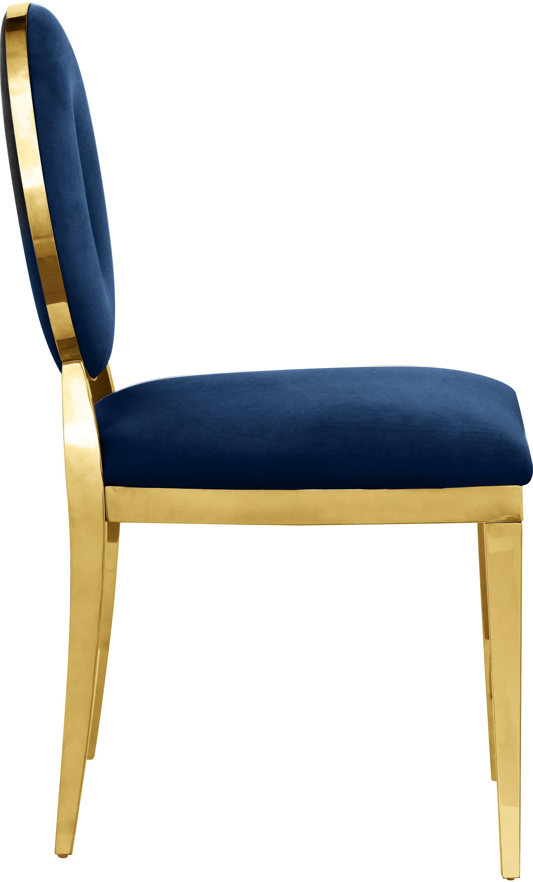 Carousel Blue Velvet Dining Chair - Ella Furniture