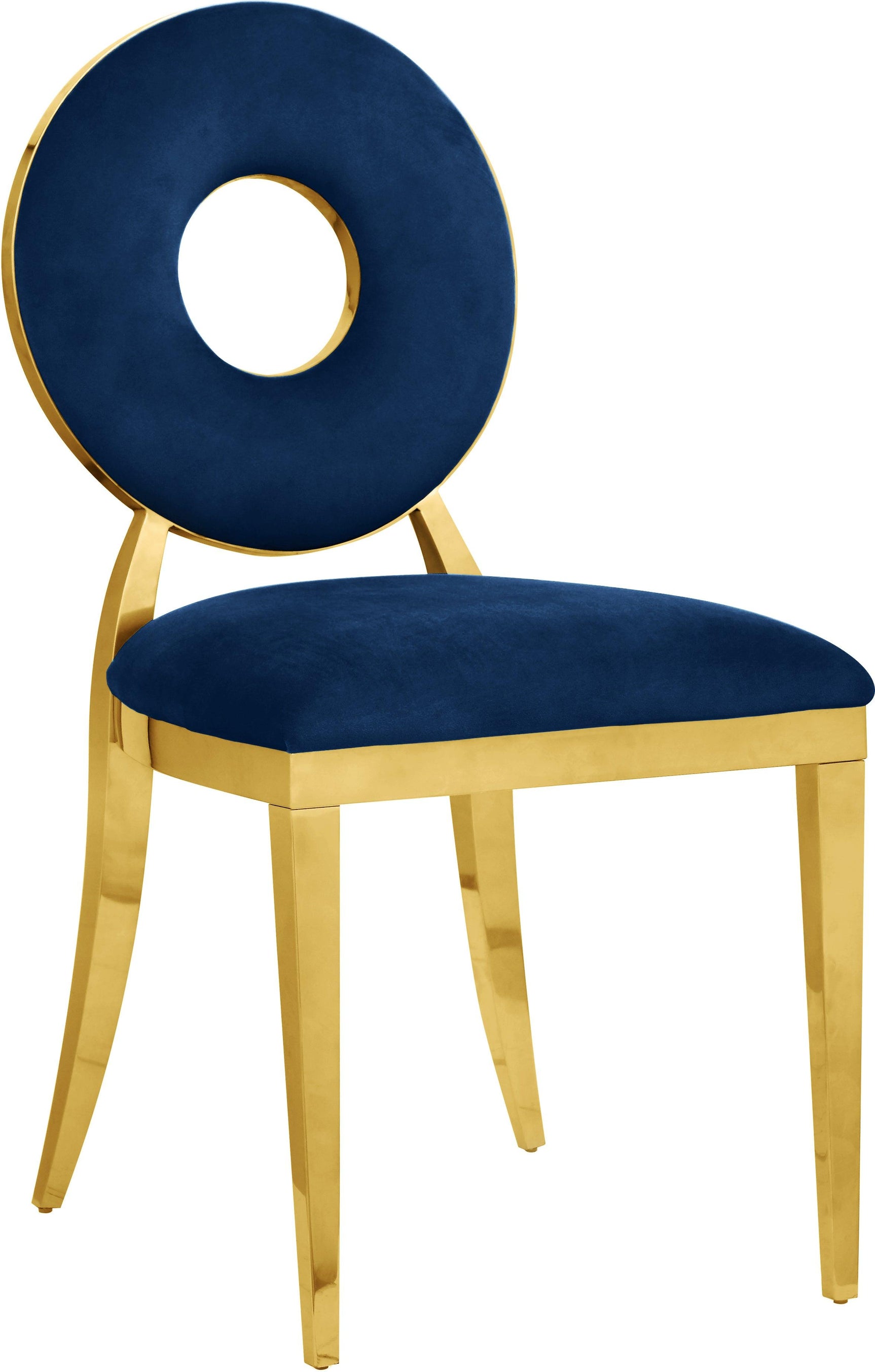 Carousel Blue Velvet Dining Chair - Ella Furniture