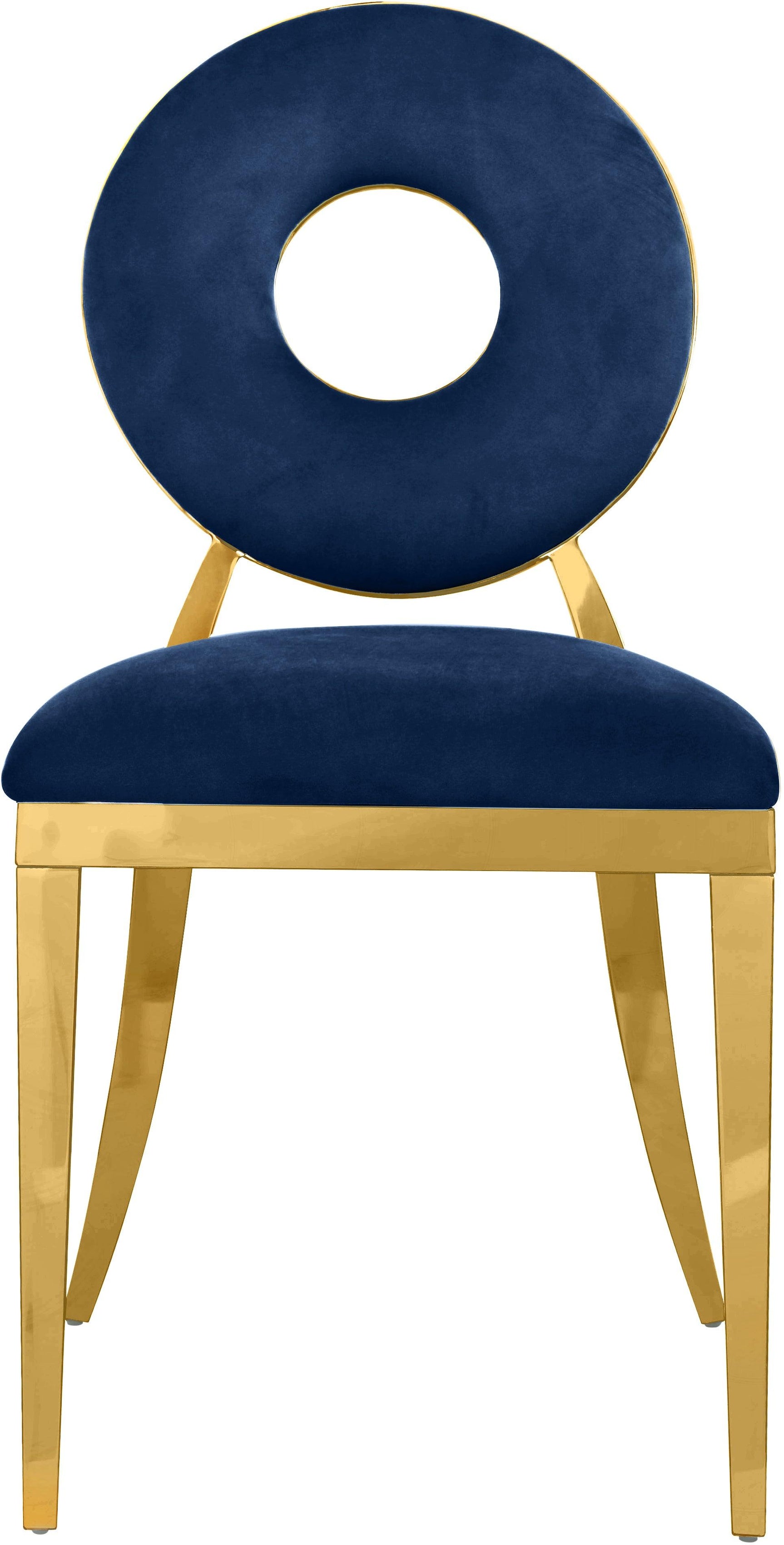 Carousel Blue Velvet Dining Chair - Ella Furniture