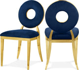 Carousel Blue Velvet Dining Chair - Ella Furniture