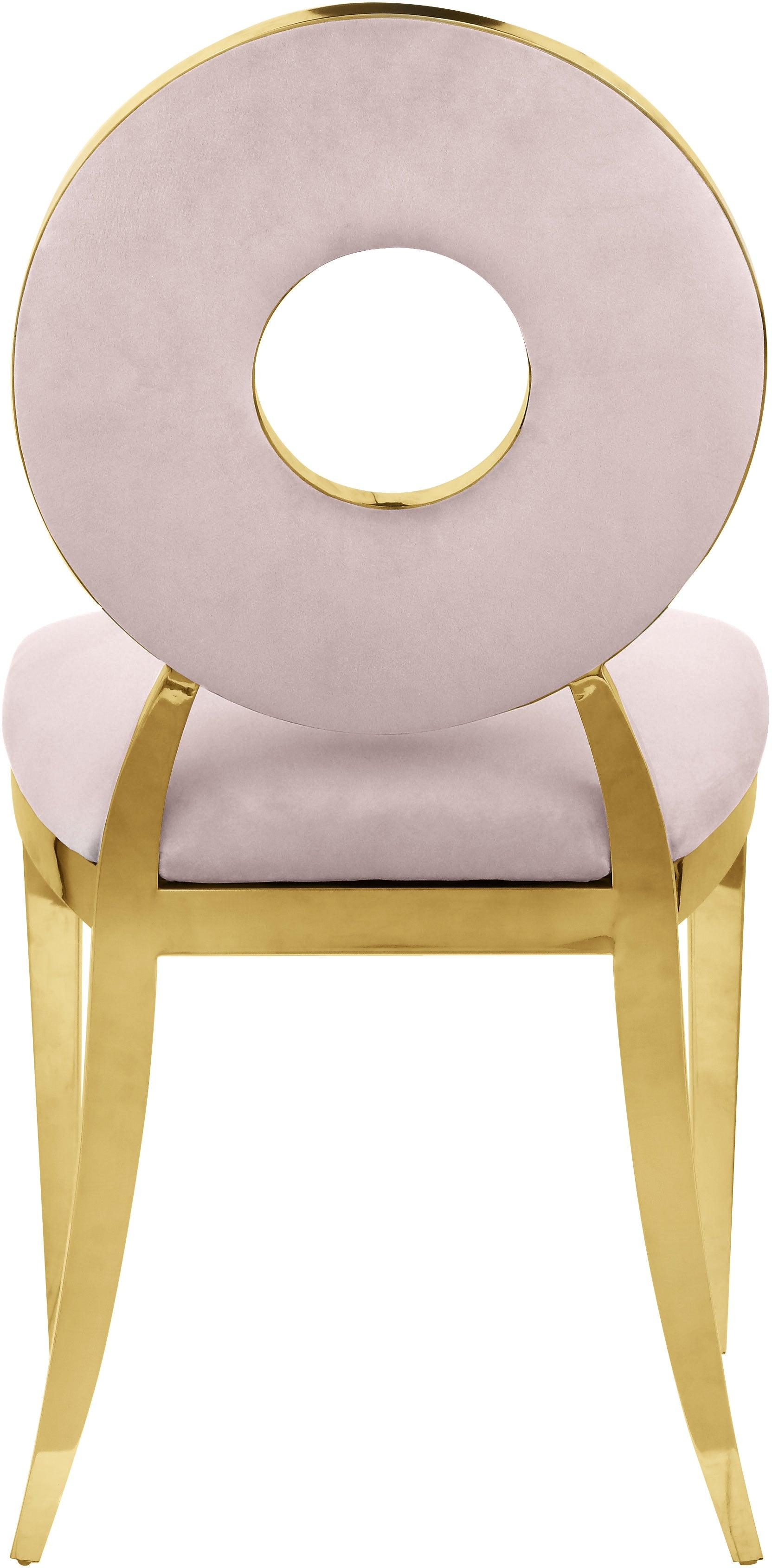 Carousel Pink Velvet Dining Chair - Ella Furniture