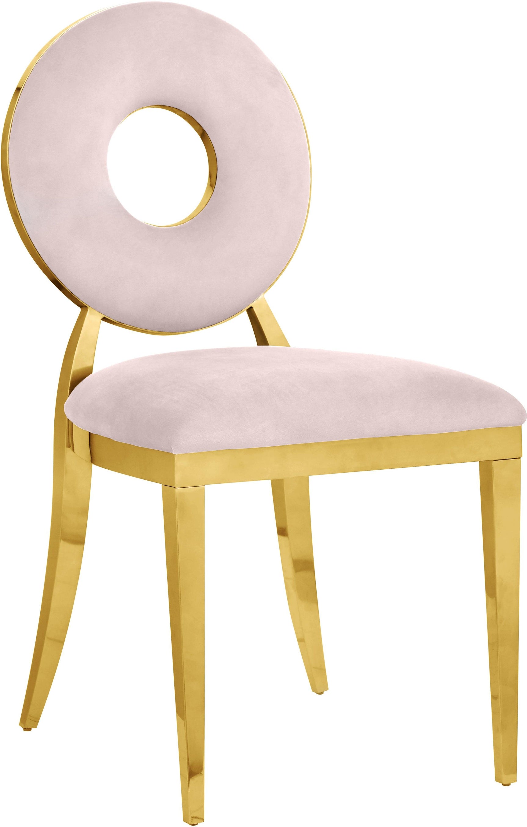 Carousel Pink Velvet Dining Chair - Ella Furniture