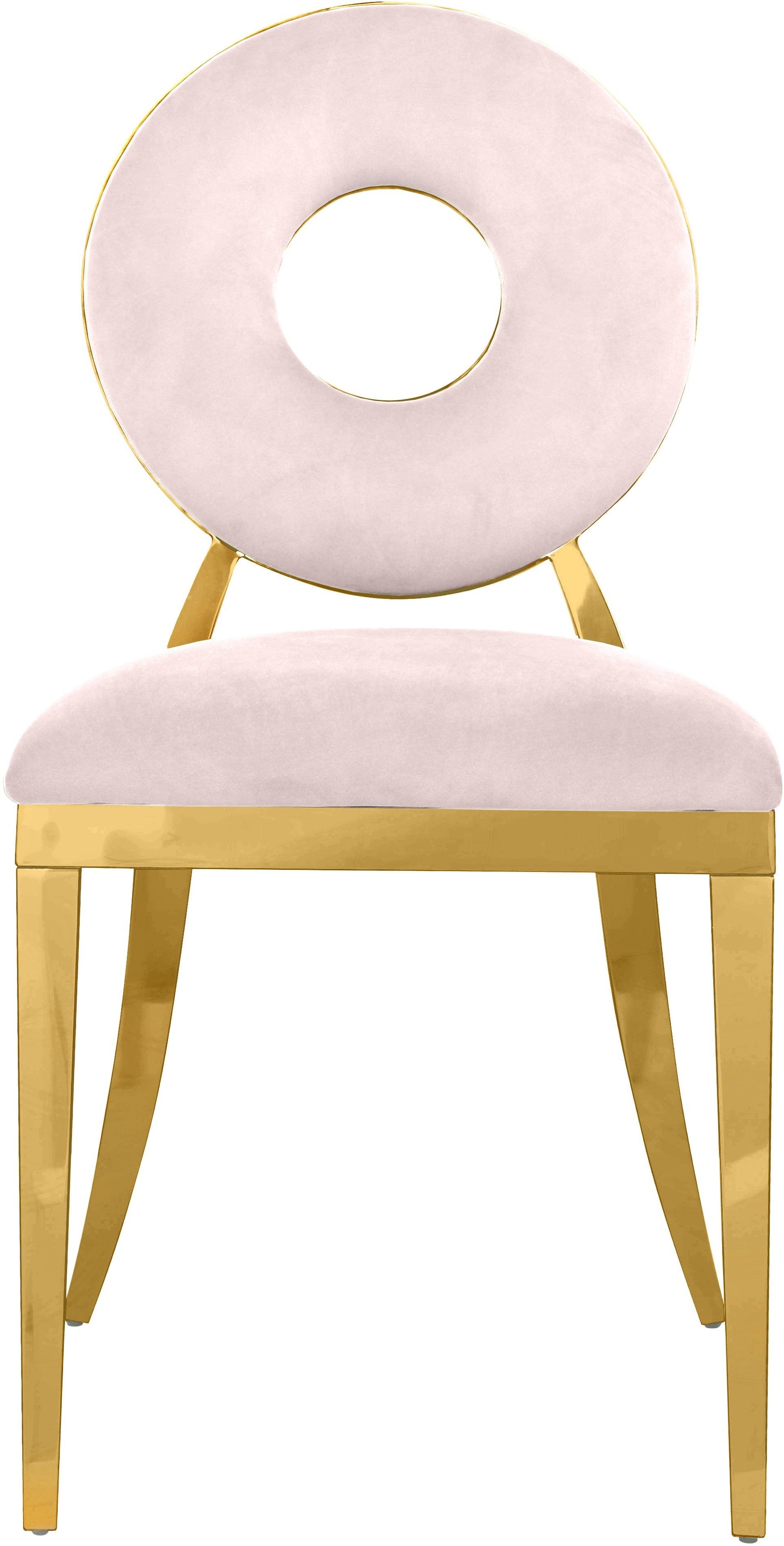 Carousel Pink Velvet Dining Chair - Ella Furniture