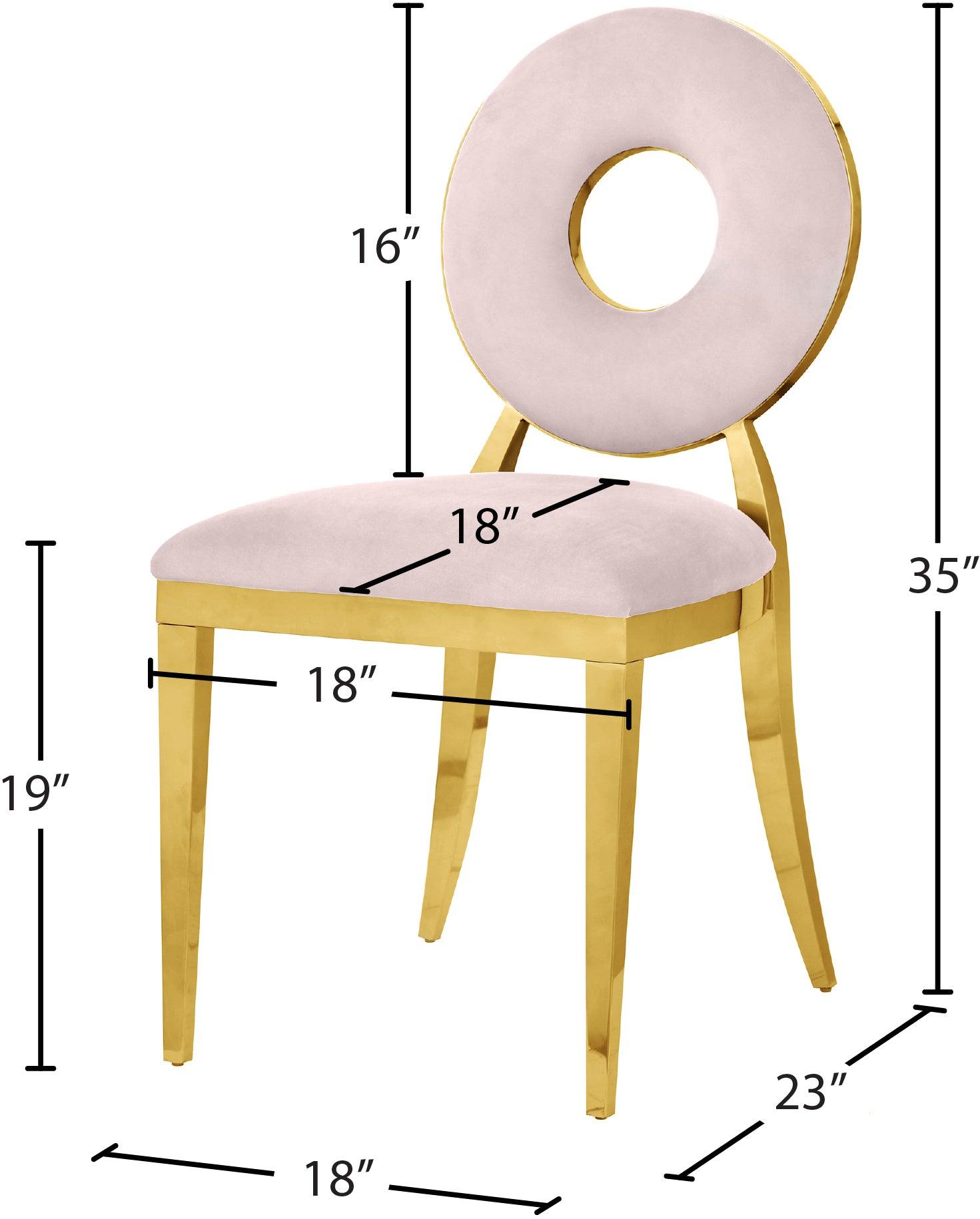 Carousel Pink Velvet Dining Chair - Ella Furniture