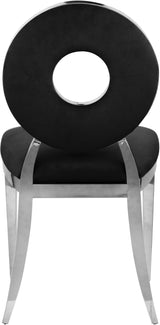 Carousel Black Velvet Dining Chair 859Black-c - Ella Furniture